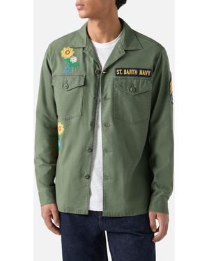 MC2 Saint Barth Esteban Embroidered Overshirt - Green