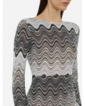 MC2 Saint Barth Venere Raschel Knit Maxi Dress - Grey