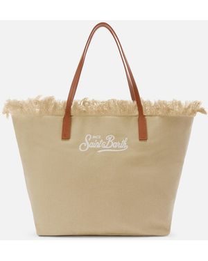 MC2 Saint Barth Regular City Canvas Bag With Fringes __Single__ - Natural