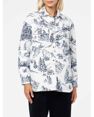 MC2 Saint Barth Kimmy Lightweight Quilted Jacket With Toile De Jouy Print - Gray