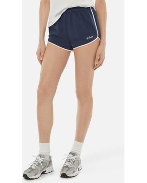 MC2 Saint Barth Francine Cotton Pull Up Shorts Pant - Blue