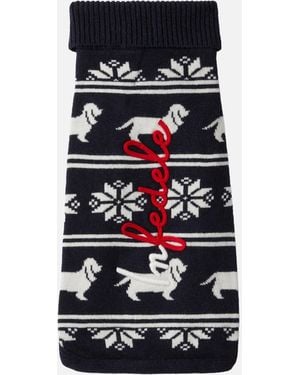 MC2 Saint Barth Dog Jumper With Infedele Embroidery - Blue