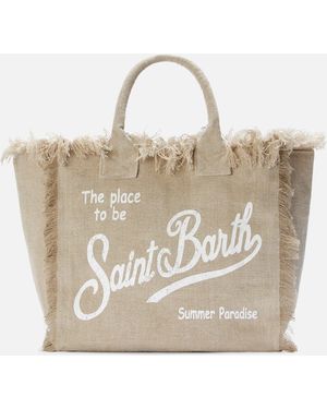 MC2 Saint Barth Solid Colour Linen Vanity Regular Bag __Single__ - Natural