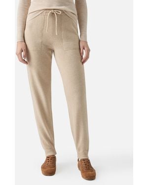 MC2 Saint Barth Blended Cashmere Jogger Trousers Charlie - Natural