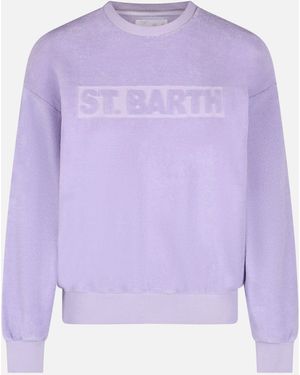 MC2 Saint Barth Stardust Lilac Terry Cotton Sweatshirt - Purple
