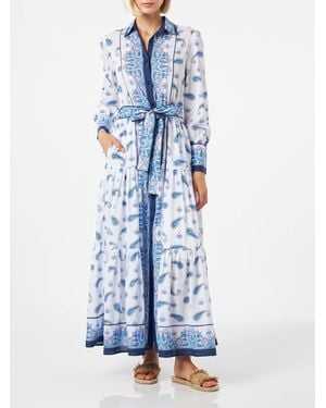 MC2 Saint Barth Paisley Jensen Cotton Dress - Blue