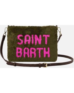 MC2 Saint Barth Parisienne Faux Fur Cross-Body Pouch Bag Pochette - Pink