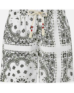 MC2 Saint Barth Swim Shorts With Bandanna Print Swimshort - White