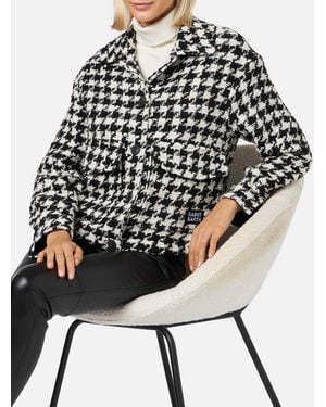 MC2 Saint Barth Pied De Poule Bonnibell Cropped Overshirt - Black