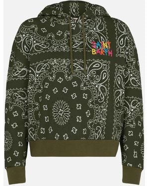 MC2 Saint Barth Mindy Hooded Sweatshirt With Bandana Print - Green