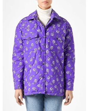 MC2 Saint Barth Kimmy Quilted Jacket With Paisley Print - Purple