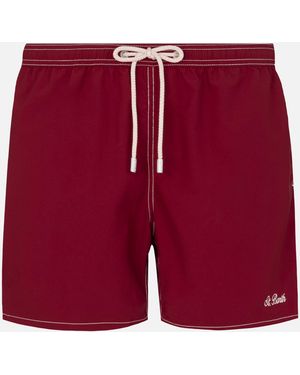 MC2 Saint Barth Burgundy Mid-Length Classic Light Swim Shorts Patmos Swimshort - Red