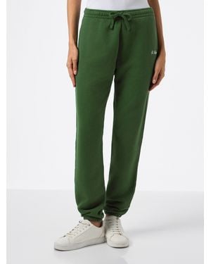 MC2 Saint Barth Cotton Fleece Jogger Pants Odalys - Green