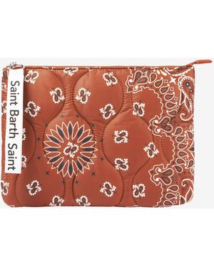 MC2 Saint Barth Puffer Pochette With Bandanna Print - Red