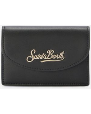 MC2 Saint Barth Smooth Leather Card Holder With Metal Logo Small Accessories - White