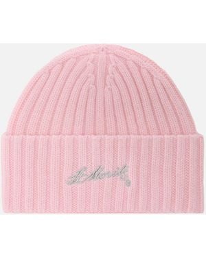 MC2 Saint Barth Wengen Beanie Cashmere With St. Moritz Embroidery Hat - Pink