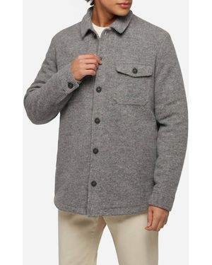 MC2 Saint Barth Wool Blend Overshirt Landeck Jacket - Gray