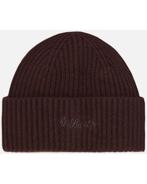 MC2 Saint Barth Moss Beanie Wool With St. Barth Embroidery Hat - Red
