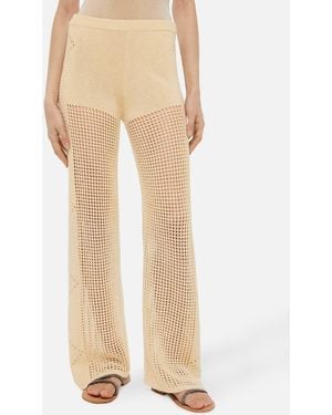 MC2 Saint Barth Alva Crochet Flared Pants - Natural