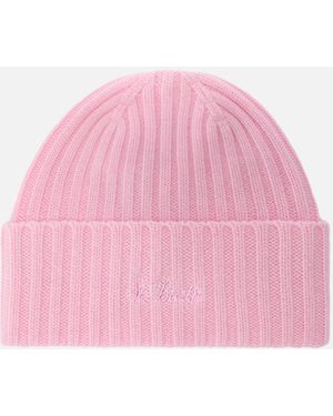 MC2 Saint Barth Wengen Beanie Cashmere With St. Barth Embroidery On The Turn-Up Hat - Pink