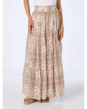 MC2 Saint Barth Cheyenne Cotton And Silk Bandana Skirt - White