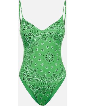 MC2 Saint Barth Candice Bandana Print One-Piece Swimsuit One Piece - Green
