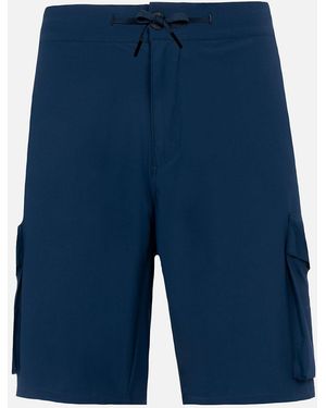 MC2 Saint Barth Technic Fabric Bermuda Shorts Deck Pant - Blue