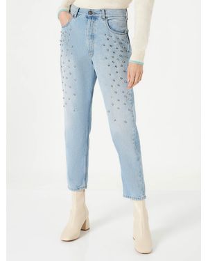 MC2 Saint Barth Belleville Jeans With Rhinestones - Blue
