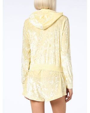 MC2 Saint Barth Jasmine Pale Terry Zip Hoodie Sweatshirt - White