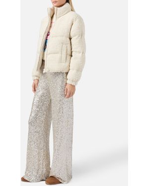 MC2 Saint Barth Maddy Tweed Padded Jacket Lurex - White