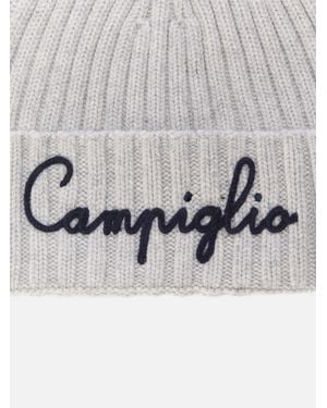 MC2 Saint Barth Wengen Beanie Cashmere Blend With Campiglio Embroidery Hat - Metallic