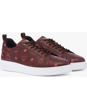 MCM Neo Terrain Sneakers In Visetos - Brown