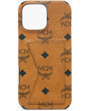 MCM Iphone 16 Pro Max Case In Visetos - Metallic