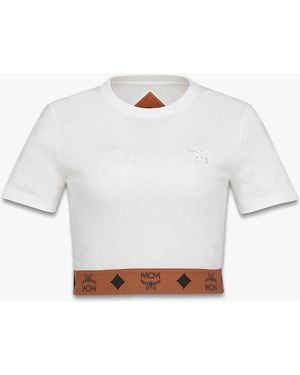 MCM Monogram Cropped T-shirt - White