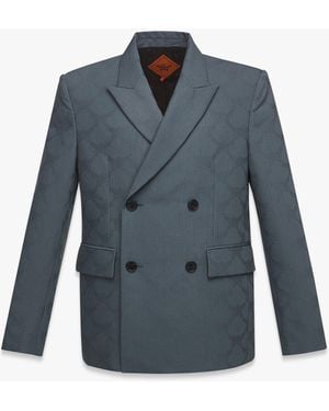 MCM Lauretos Wool Jacquard Jacket - Blue