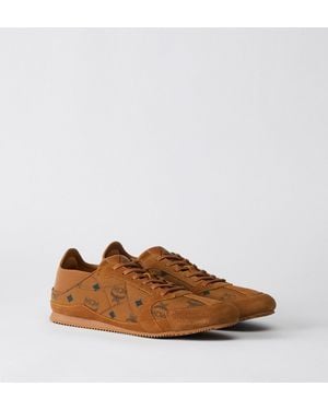 MCM Federlite Sneakers In Nylon Suede Mix - Brown
