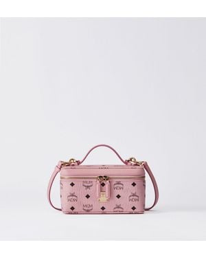 MCM Rockstar Vanity Case In Visetos - Pink