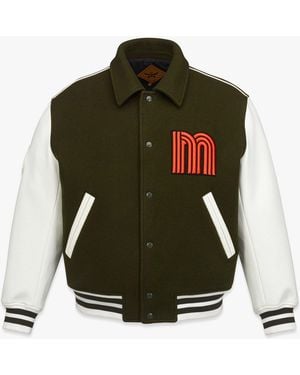 MCM M Logo Varsity Jacket - Green