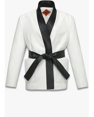 MCM Taekwondo Jacket In Lambskin - White