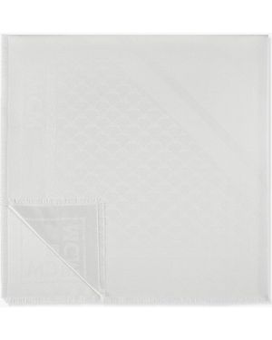MCM Diamond Logo Jacquard Shawl - White
