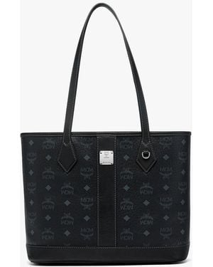 MCM New Liz Shopper In Visetos - Black