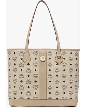 MCM New Liz Shopper In Visetos - Metallic