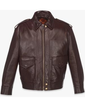 MCM Calf Leather Jacket - Brown