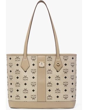 MCM New Liz Shopper In Visetos - Metallic