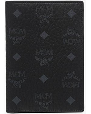 MCM Ottomar Passport Holder In Visetos - Black