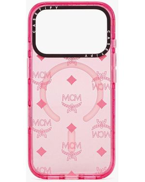 MCM Iphone 17 Pro X Casetify Monogram Impact Iphone Case - Pink