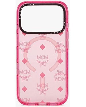 MCM Iphone 17 Pro X Casetify Monogram Impact Iphone Case - Pink