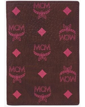 MCM Ottomar Passport Holder In Visetos - Red