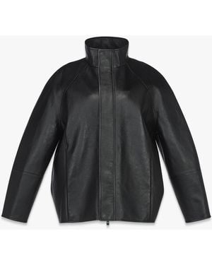 MCM Blouson Leather Jacket - Gray