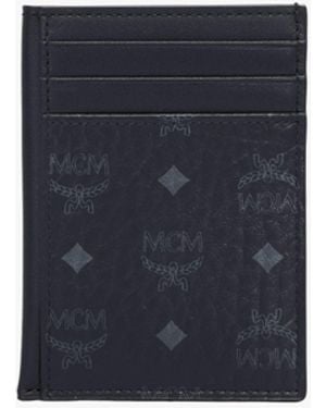 MCM Card Case In Visetos Original - Blue